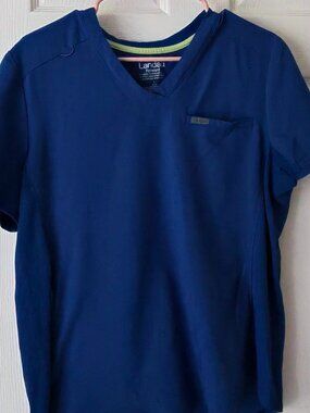 Landau Scrub Set Women's Large Top & Large Pants Royal blue